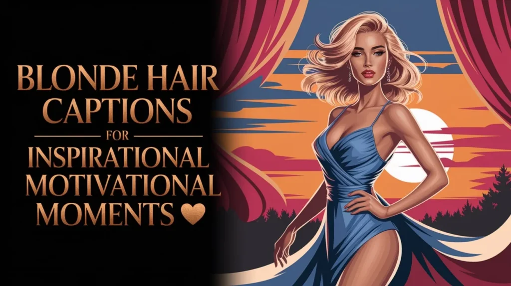 Blonde Hair Captions for Inspirational and Motivational Moments 