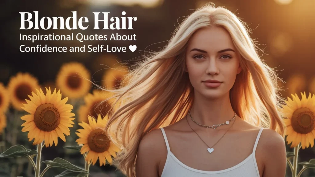 Blonde Hair Inspirational Quotes About Confidence and Self-Love 