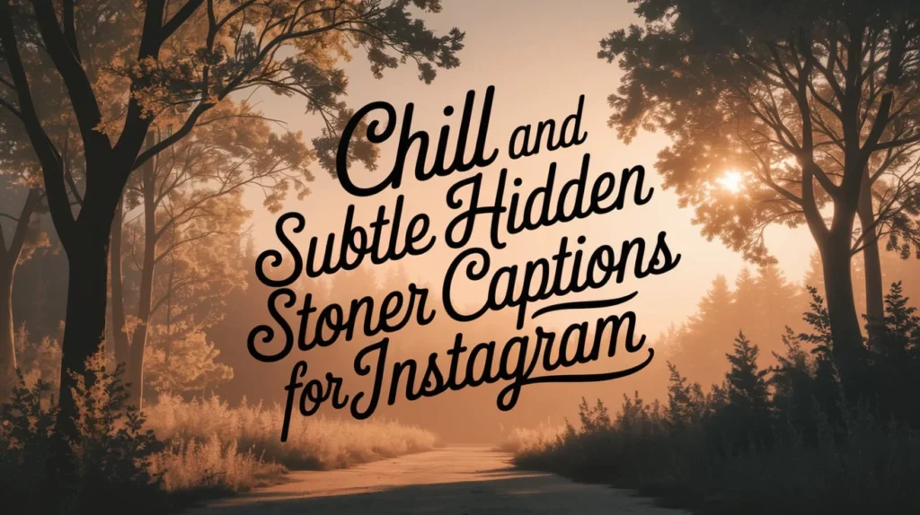Chill and Subtle Hidden Stoner Captions for Instagram 