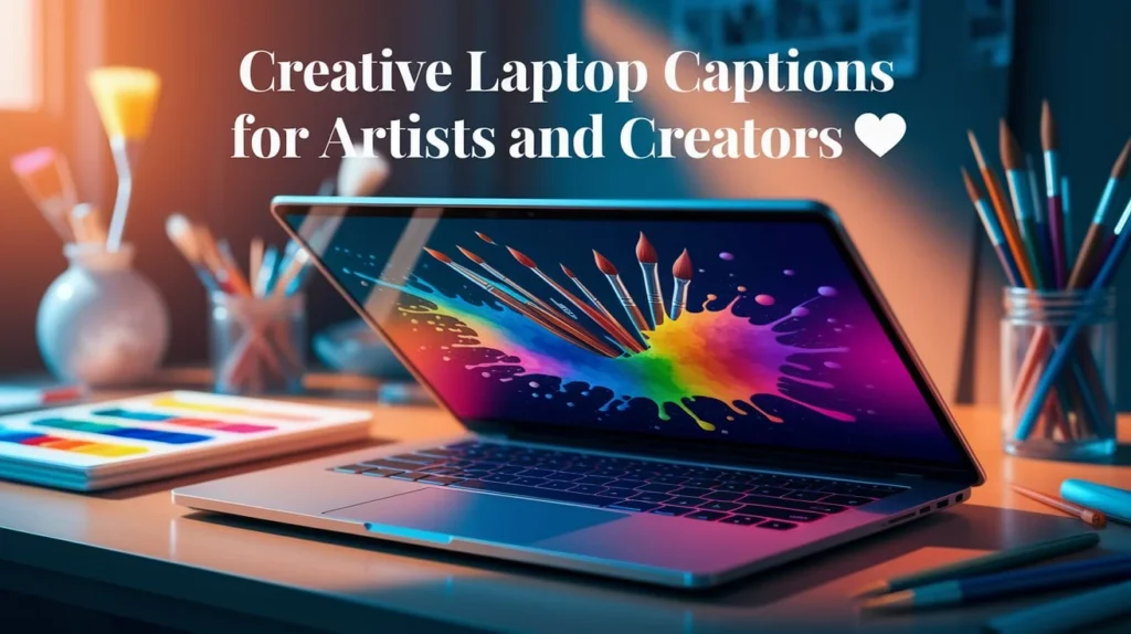 Creative Laptop Captions for Artists and Creators 