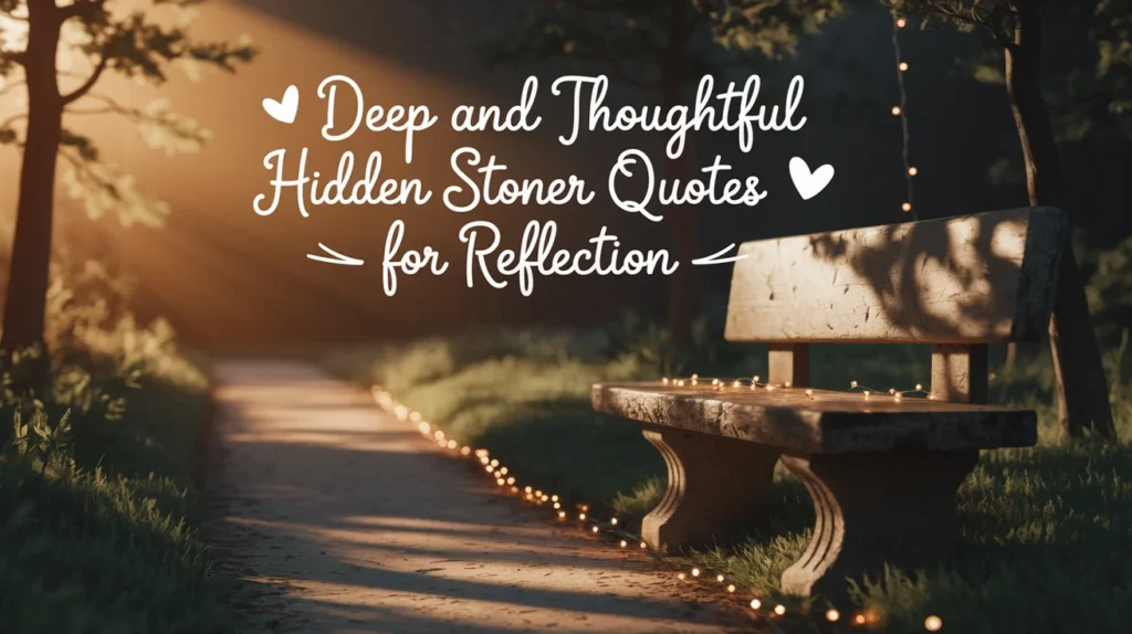 Deep and Thoughtful Hidden Stoner Quotes for Reflection 