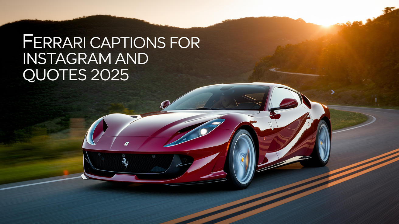 Ferrari Captions For Instagram and Quotes