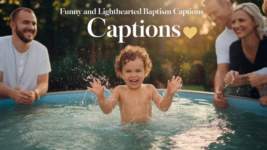 Funny and Lighthearted Baptism Captions 