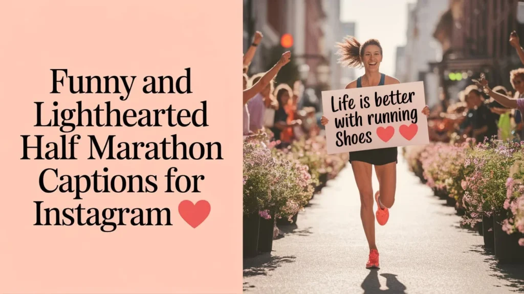 Funny and Lighthearted Half Marathon Captions for Instagram 