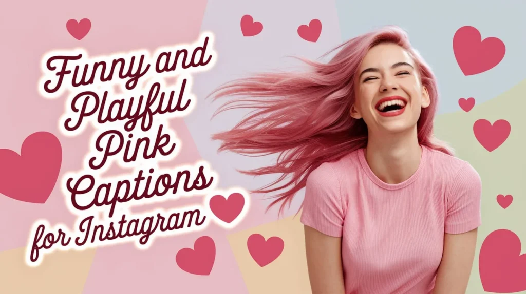 Funny and Playful Pink Captions