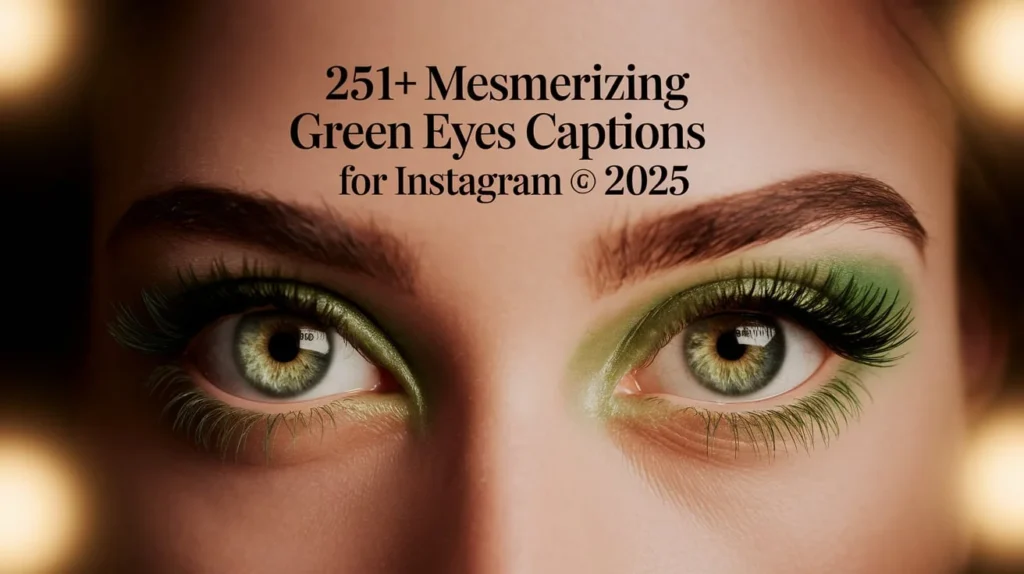 Green Eyes Captions for Instagram