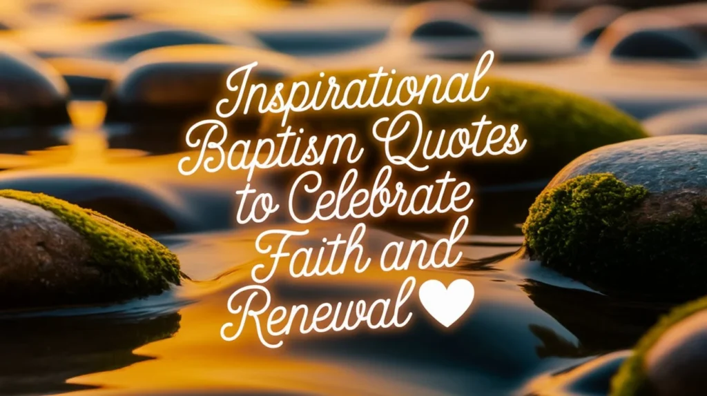 Inspirational Baptism Quotes to Celebrate Faith and Renewal 