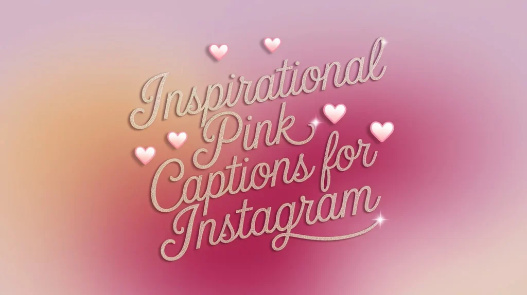 Inspirational Pink Captions for Instagram 