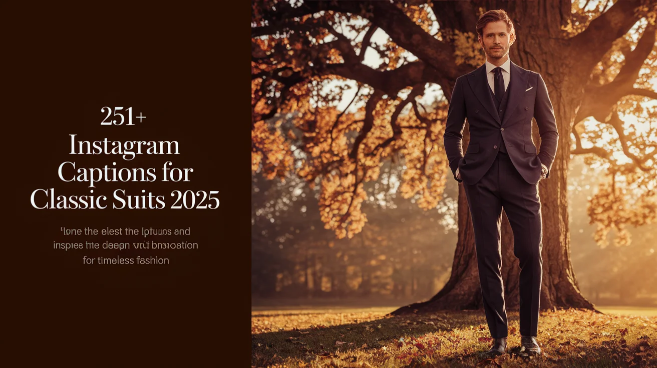Instagram Captions for Classic Suits