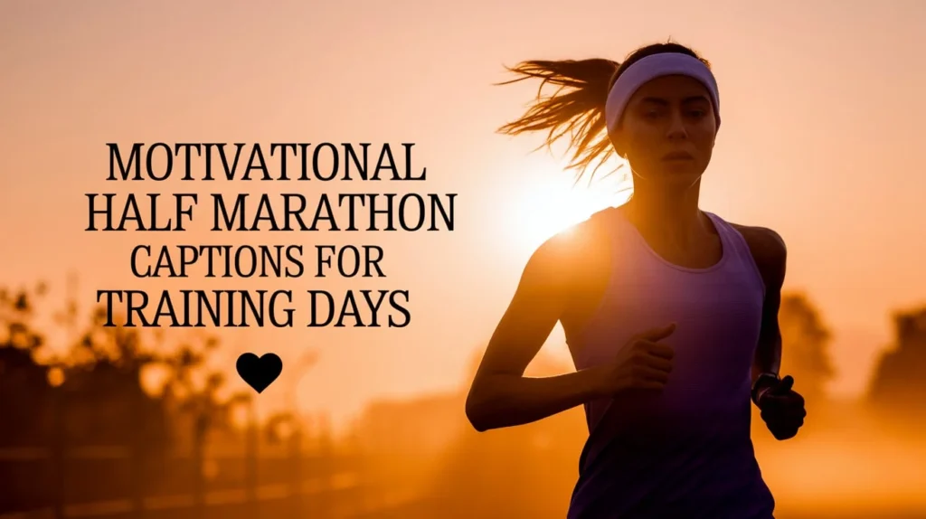 Motivational Half Marathon Captions for Training Days 