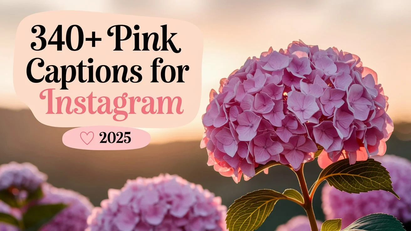 Pink Captions for Instagram